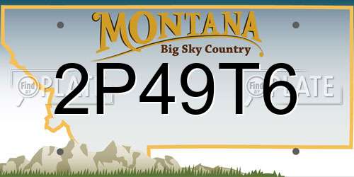 2P49T6 Montana License Plate