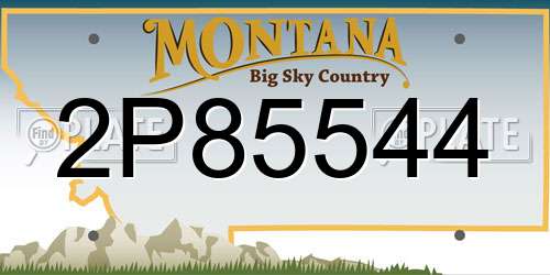 2P85544 Montana License Plate