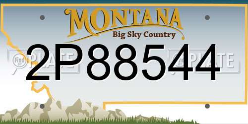 2P88544 Montana License Plate