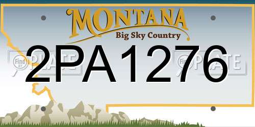 2PA1276 Montana License Plate