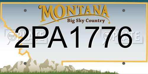 2PA1776 Montana License Plate