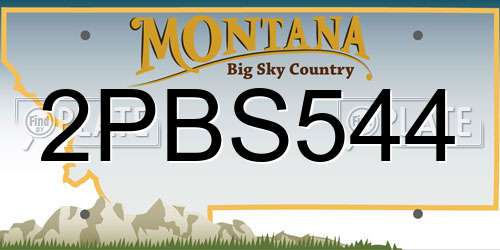 2PBS544 Montana License Plate