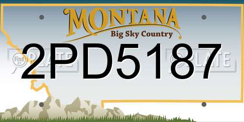 2PD5187 Montana License Plate