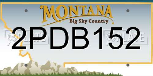 2PDB152 Montana License Plate