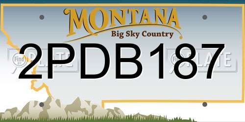 2PDB187 Montana License Plate