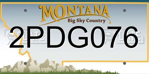 2PDG076 Montana License Plate