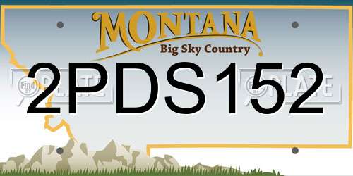 2PDS152 Montana License Plate