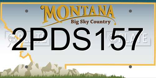 2PDS157 Montana License Plate