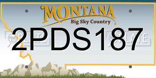 2PDS187 Montana License Plate