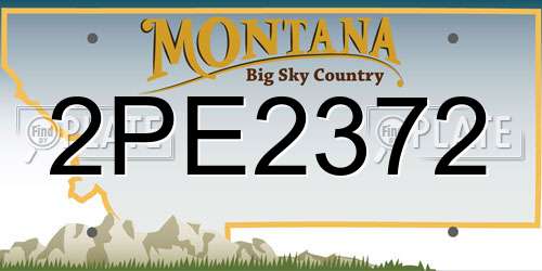 2PE2372 Montana License Plate