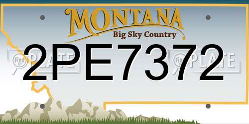 2PE7372 Montana License Plate