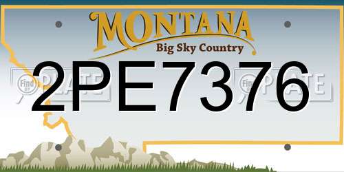 2PE7376 Montana License Plate