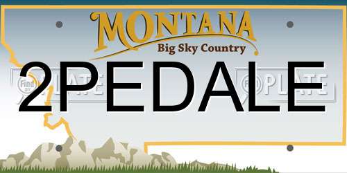 2PEDALE Montana License Plate
