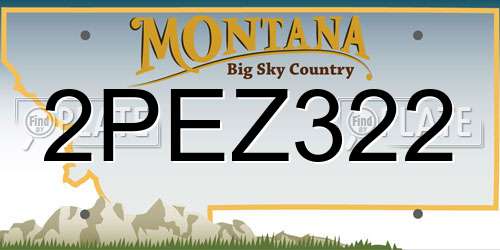 2PEZ322 Montana License Plate