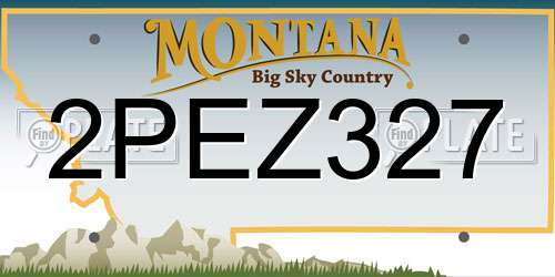 2PEZ327 Montana License Plate
