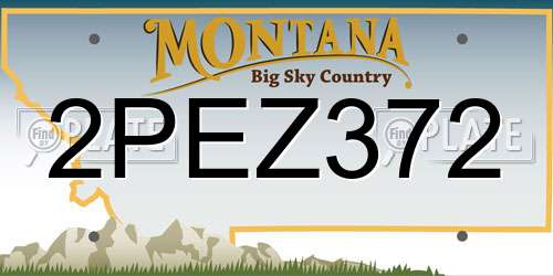 2PEZ372 Montana License Plate