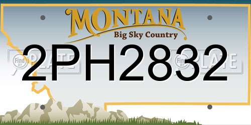 2PH2832 Montana License Plate