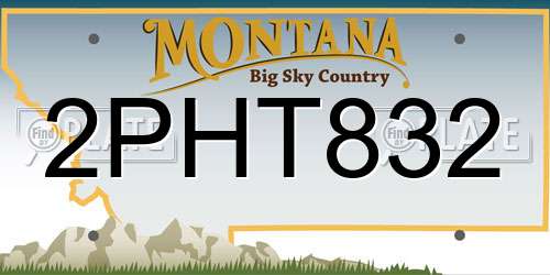 2PHT832 Montana License Plate