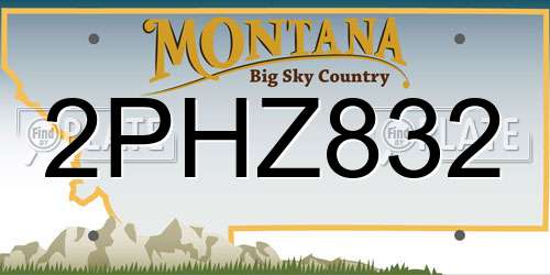 2PHZ832 Montana License Plate