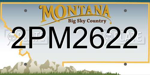 2PM2622 Montana License Plate