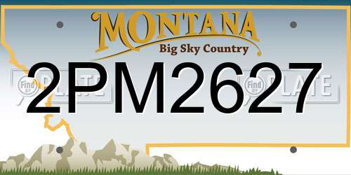 2PM2627 Montana License Plate