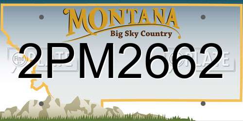 2PM2662 Montana License Plate