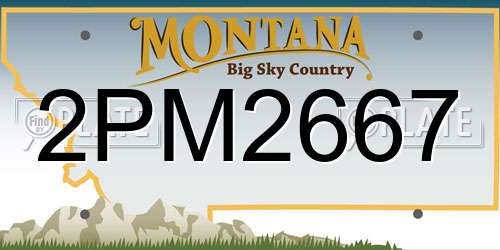 2PM2667 Montana License Plate