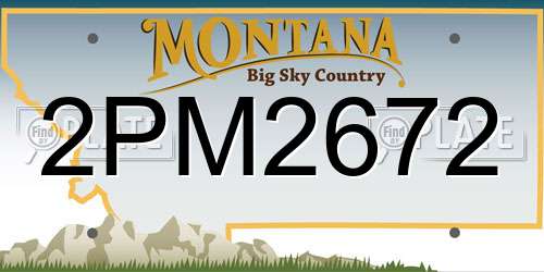 2PM2672 Montana License Plate