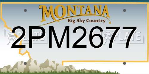 2PM2677 Montana License Plate
