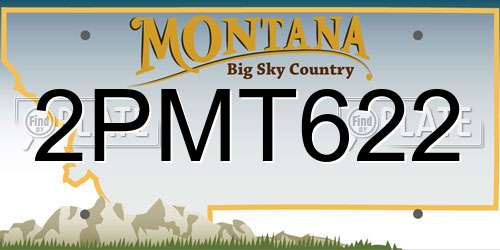 2PMT622 Montana License Plate