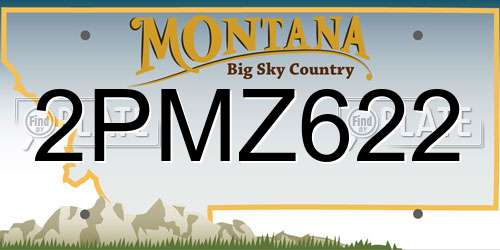 2PMZ622 Montana License Plate