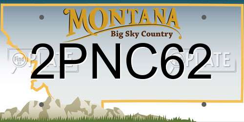 2PNC62 Montana License Plate
