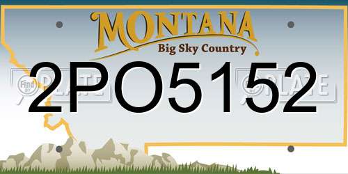 2PO5152 Montana License Plate