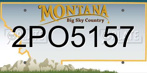 2PO5157 Montana License Plate
