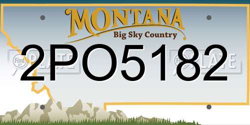 2PO5182 Montana License Plate
