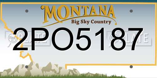 2PO5187 Montana License Plate