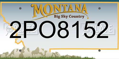 2PO8152 Montana License Plate
