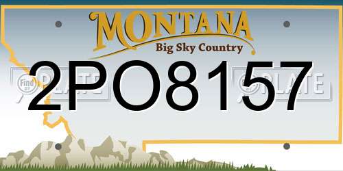 2PO8157 Montana License Plate