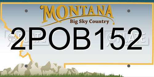 2POB152 Montana License Plate