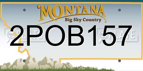 2POB157 Montana License Plate