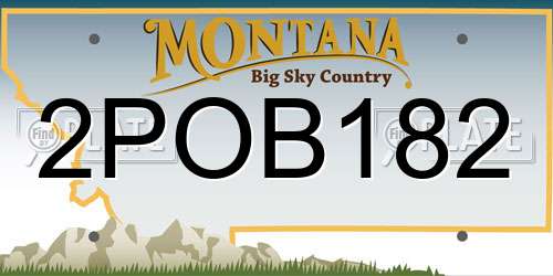 2POB182 Montana License Plate