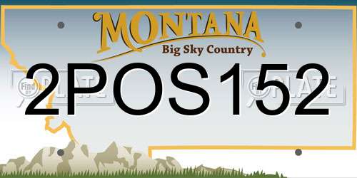 2POS152 Montana License Plate