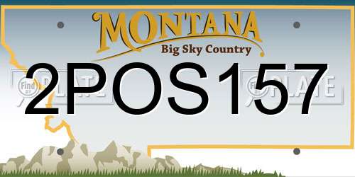 2POS157 Montana License Plate