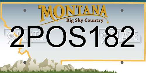 2POS182 Montana License Plate