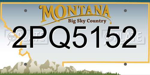 2PQ5152 Montana License Plate