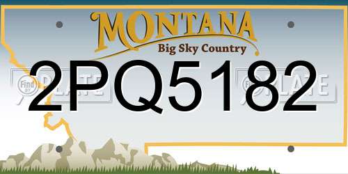 2PQ5182 Montana License Plate