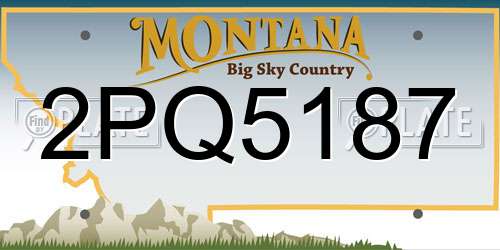 2PQ5187 Montana License Plate