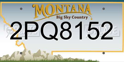 2PQ8152 Montana License Plate