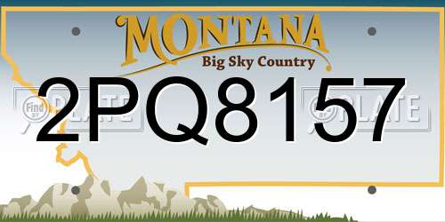 2PQ8157 Montana License Plate