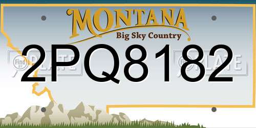 2PQ8182 Montana License Plate